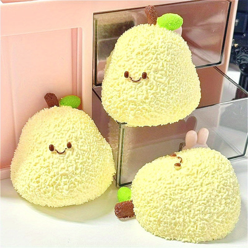 Cute Pear-Shaped Toy - Soft, Slow Rebound Squeeze Toy with Textured Surface & Adorable Smiling Pear Design, Perfect for Party Favors, Birthday Gifts, and Holiday Surprises, Anxiety Toys