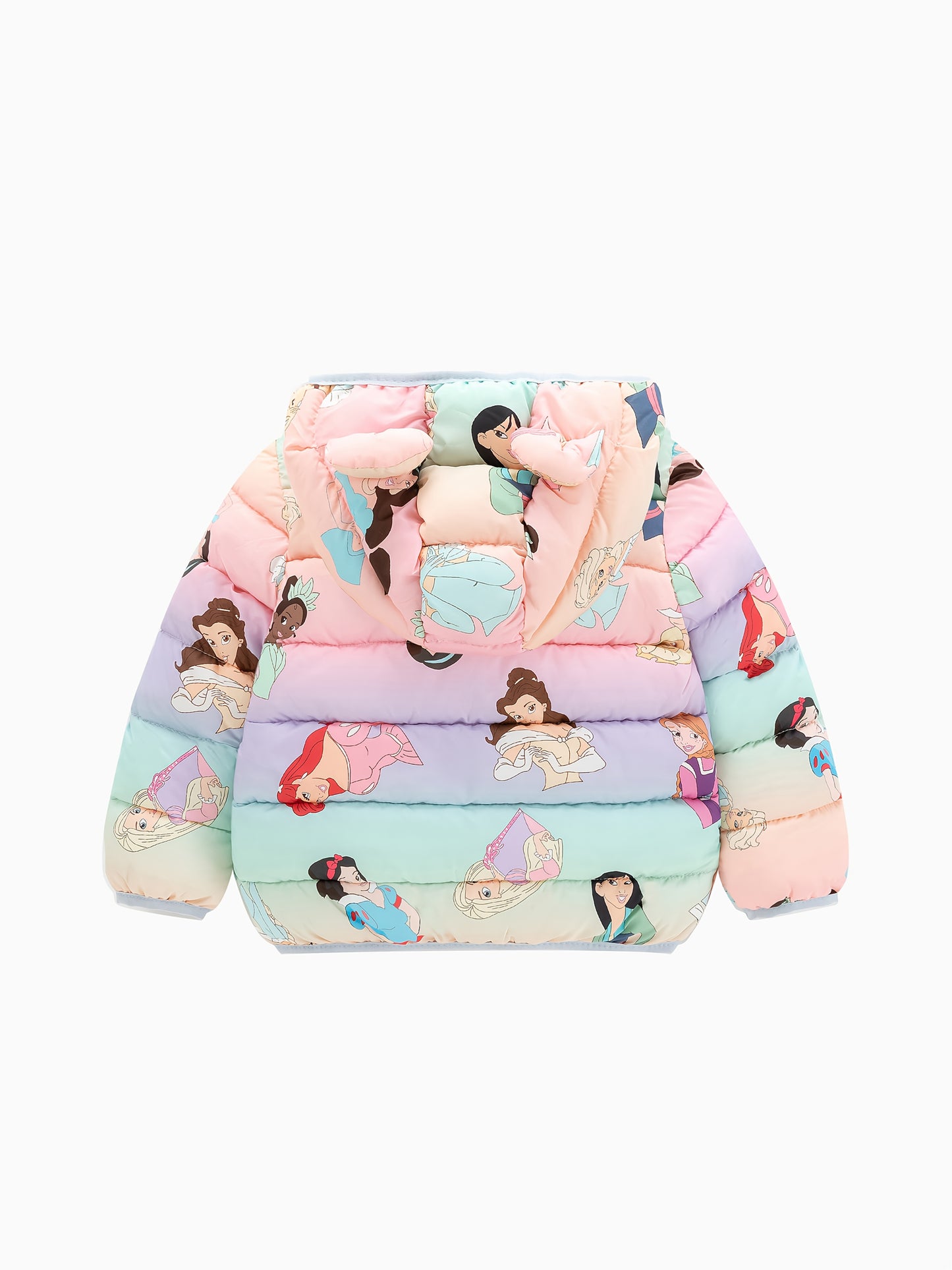 Disney Princess Cartoon Print Kids Winter Jacket