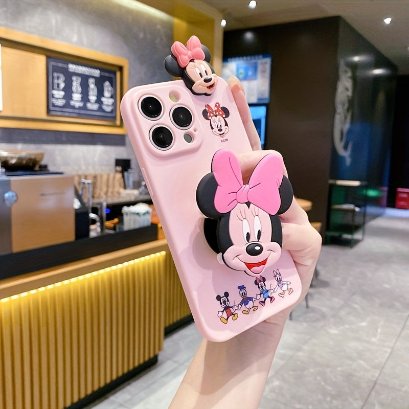 Cute Mickey Case Mickey And Minnie 3D Cartoon Silicone Soft Case | Authorized, Suitable for Iphone Models 7/8/7P/8P/X/Xs/Xr/11/12/13/14/15/16/Pro/Promax, A Stylish Phone Case Perfect for Selfies, Great Christmas And New Yea