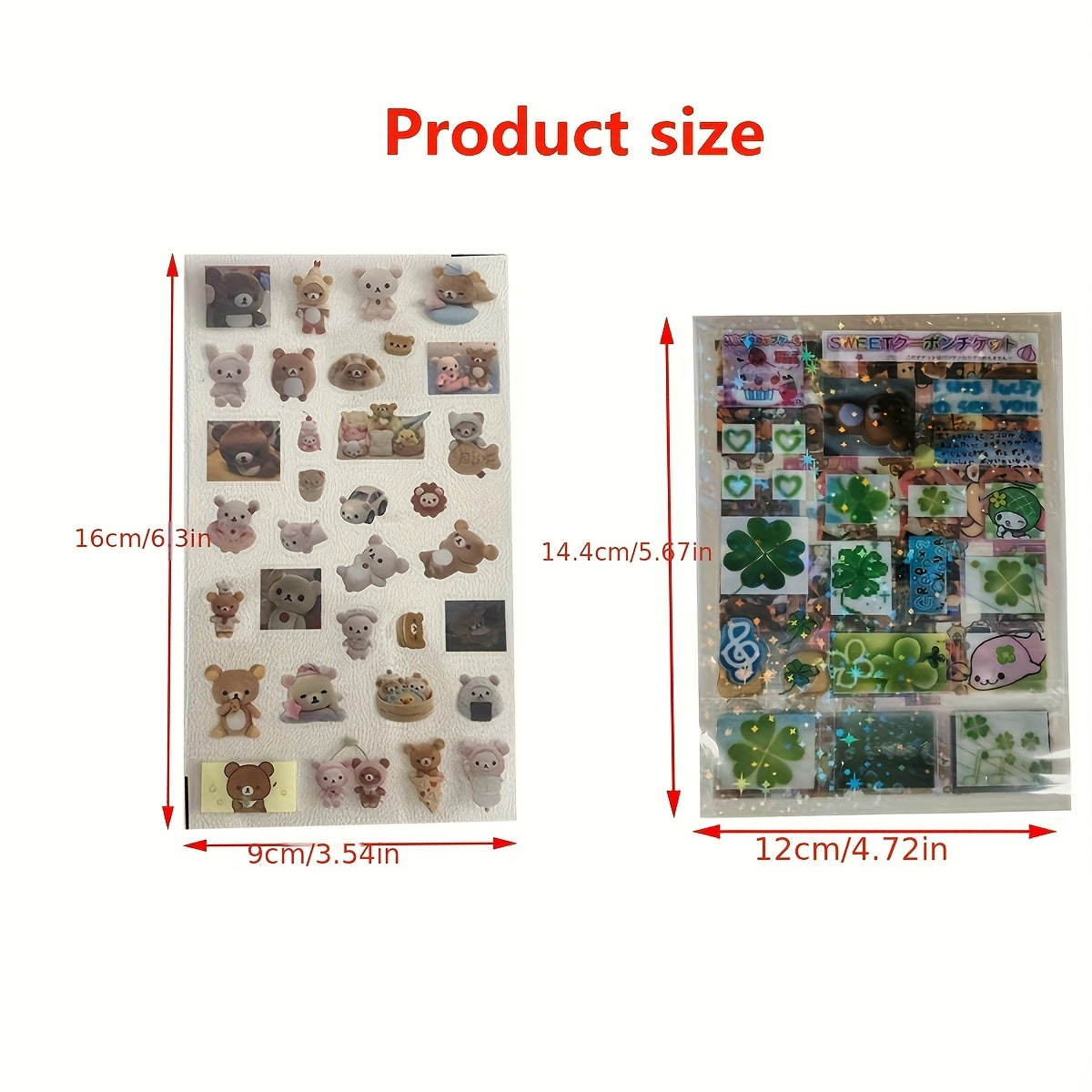 4pcs cute PET Stickers, Single-Use Adhesive Decorative Decals, Creative Sticker for computers, mobile phones, laptops, Journaling, DIY Projects and Planners, Suitable for Ages 14+.