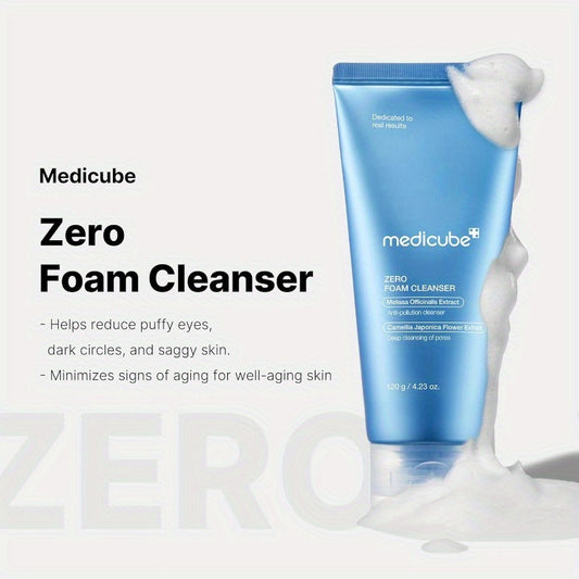 Medicube Zero Foam Cleanser - Oil Control, Moisturizing, Pore Minimizing Face Wash for All Skin Types, Coconut Acid & Glycerin, Paraben-Free, 4.3 oz, Ideal for Morning & Evening Routine, All Skin Types Cleanser | Gentle Clean