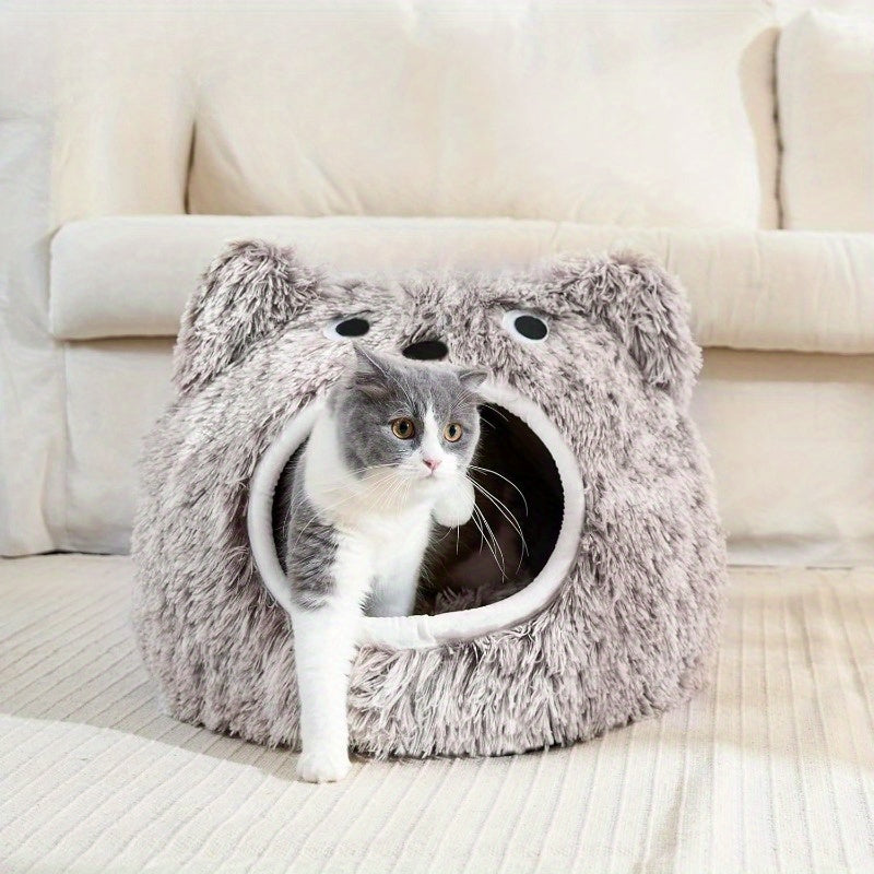 Cat Cave Cat Bed Washable Cat Sleeping Place for Cats Plush Pet Cat Pillow Cat House Cat Cushion Fluffy Kitten Puppy Cuddly
