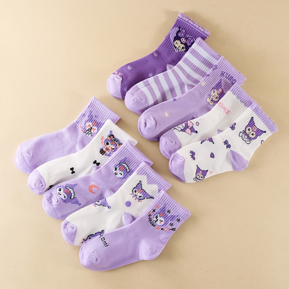 10 Pairs Sanrio for kuromi Girls' Crew Socks