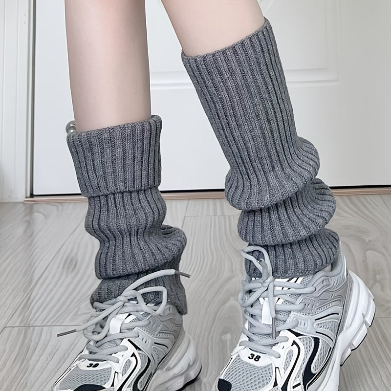 4 Pairs Women's Ribbed Leg Warmers