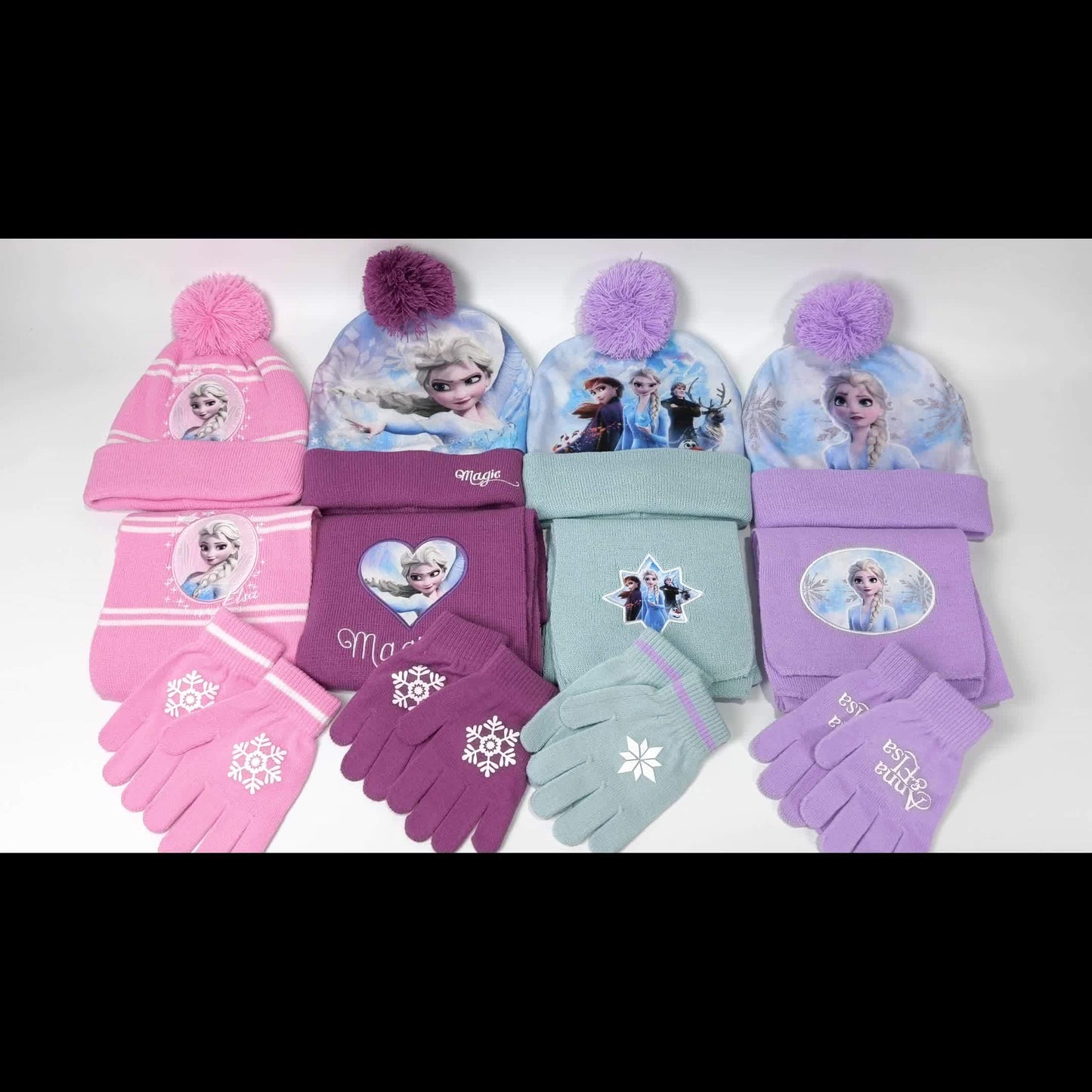 3pcs Knit Hat Set - Knitted Scarf and Gloves, Beanie