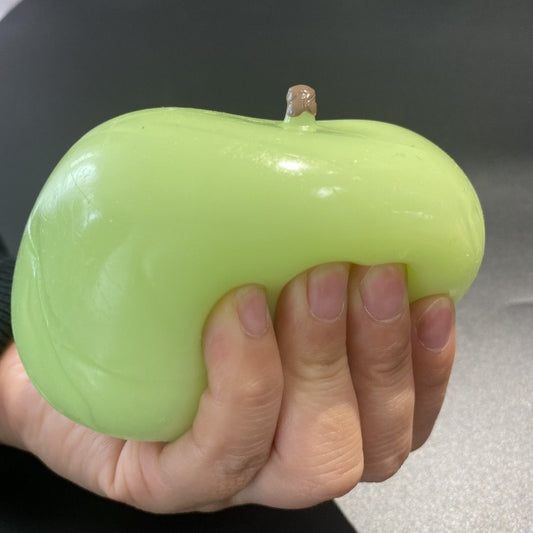 [Fun Stress Ball] 1pc Soft Green Apple-Shaped Stress Ball | Fun Squeeze Toy for Relaxation & Decoration, Perfect for Christmas Gifts, Party Favors, and Relax, Made of Durable Thermoplastic Polyurethane (TPU)