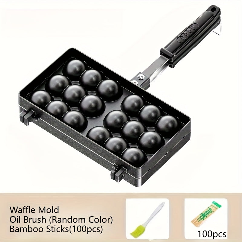 [Heavy-Duty Waffle Maker] Heavy-Duty Commercial & Home Egg Waffle Maker .