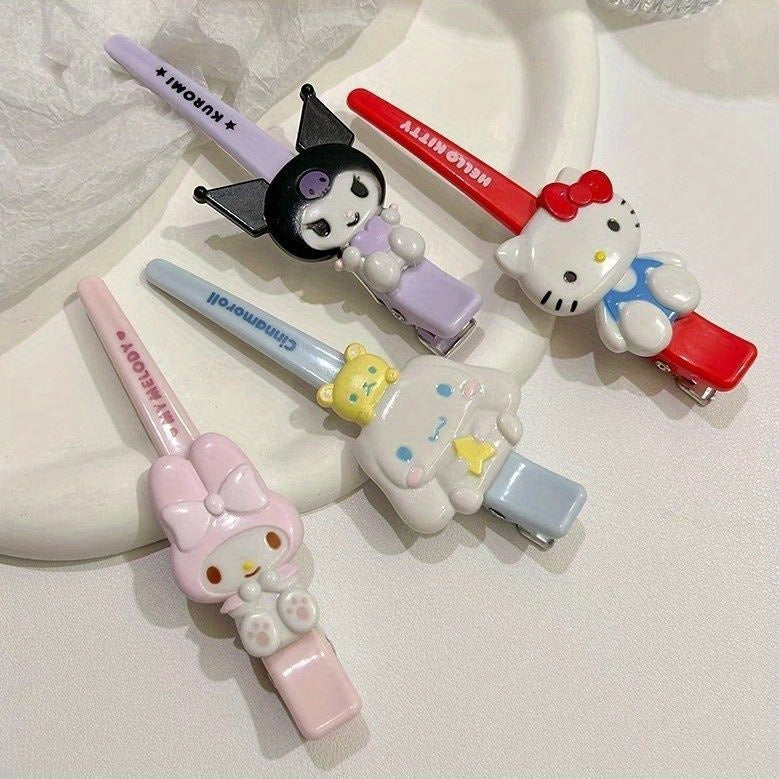 Large Cute Sanrio Hair Clip - Resin, No-Trace Side Clip with Cute Character Designs, Ideal for Teenage and Women, Hair Accessory | Playful Accessory | Durable Hair Clip, Hair Clip Holder