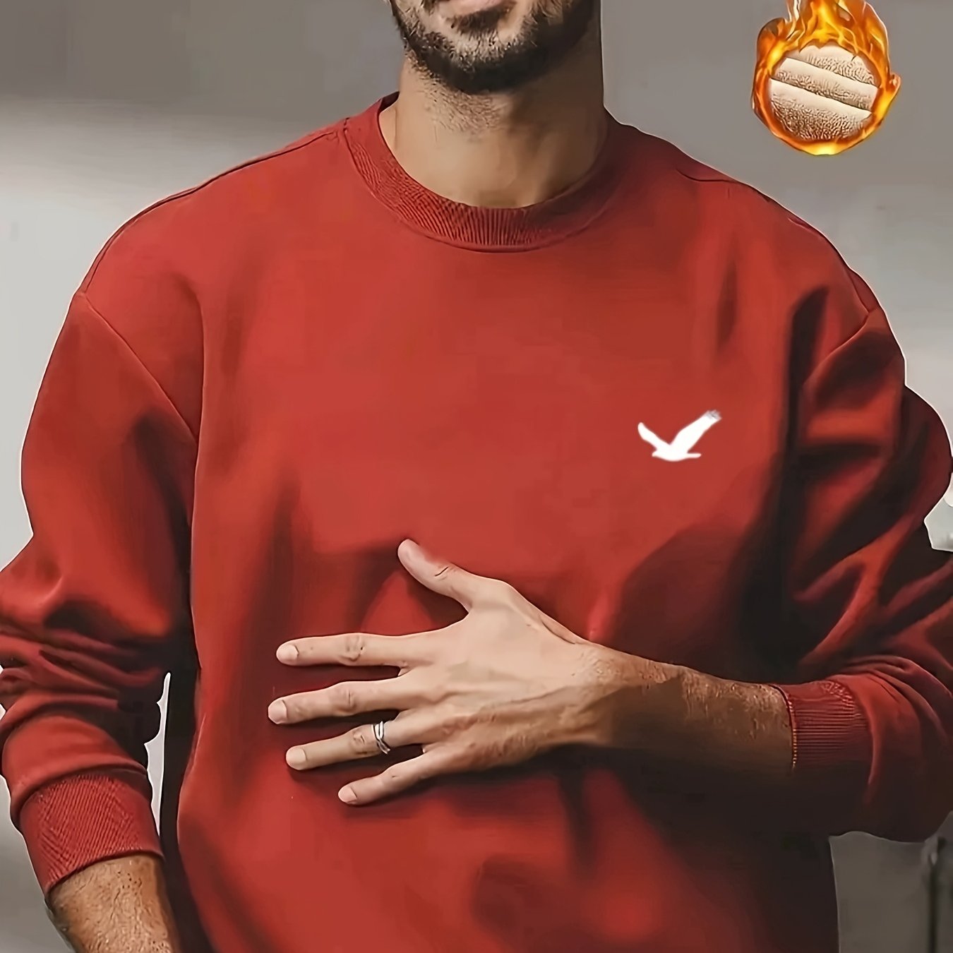 Men's Winter Fleece-Like Sweater Vest Jacket - Thickened Round Neck Long Sleeve Inner Layer, Machine Washable.