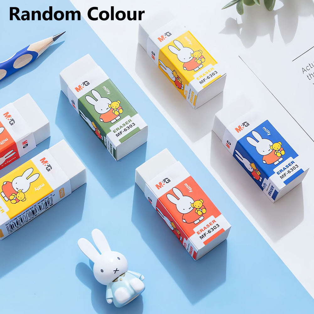 1pc Eraser for Exam and Drawing, Clean Erasing No Trace, Random Color, Student Stationery School Supplies by M&G