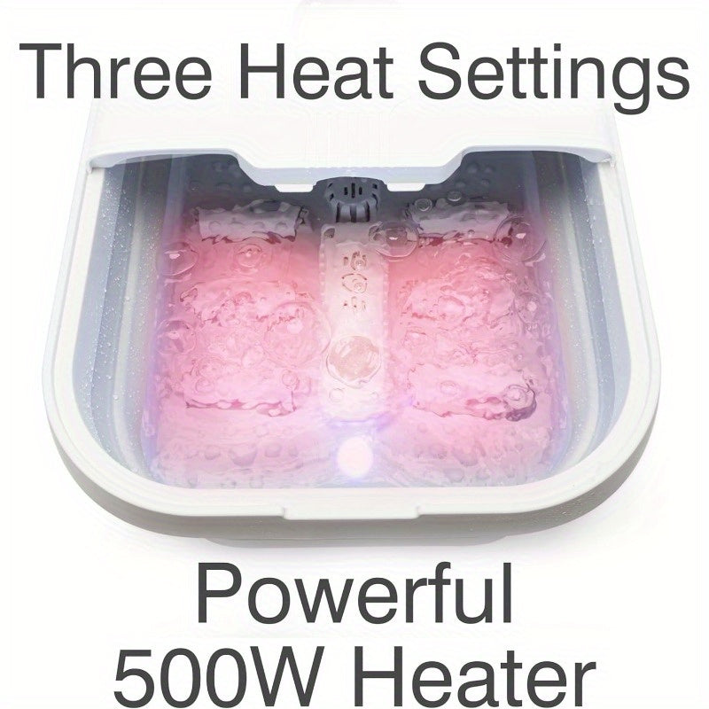 Foldable Foot Spa Bath with 500W Heater & Soothing Hydro Jets – Portable Relaxation for Tired Feet, Adjustable Heat Settings, Compact Design for Home Use, Relaxation Foot Bath | Foldable Spa Tub | Userfriendly Controls