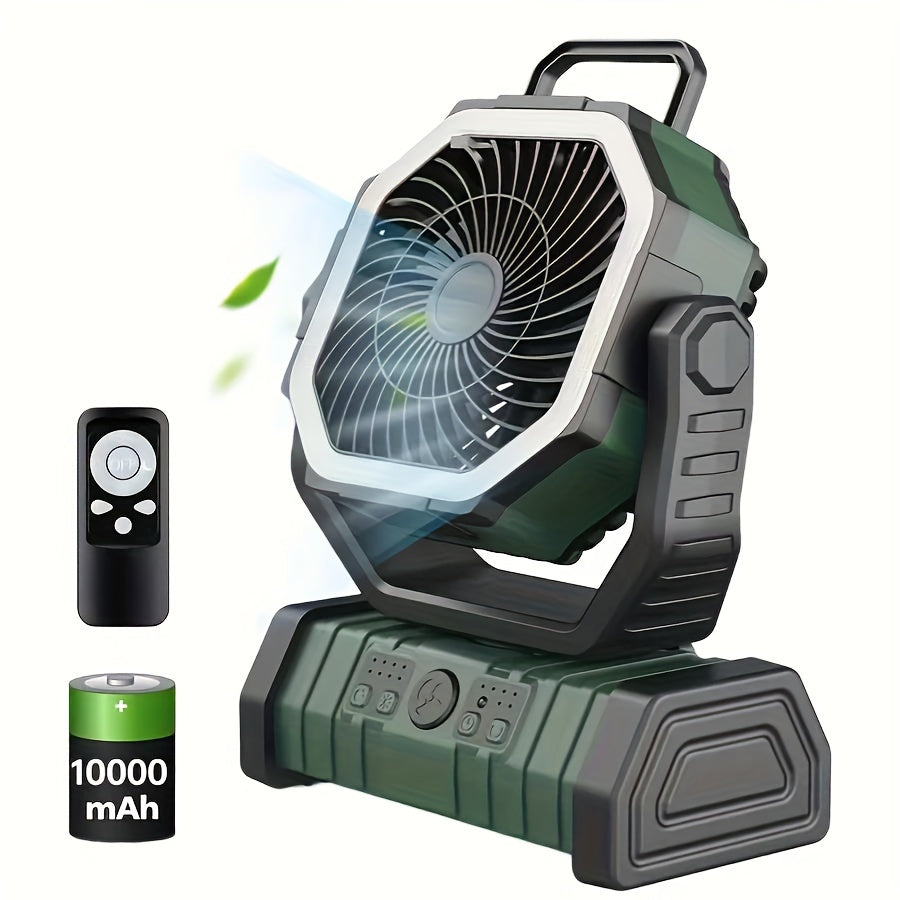 Portable Camping Fan Light – Bright, Rechargeable, Durable Cooling Companion