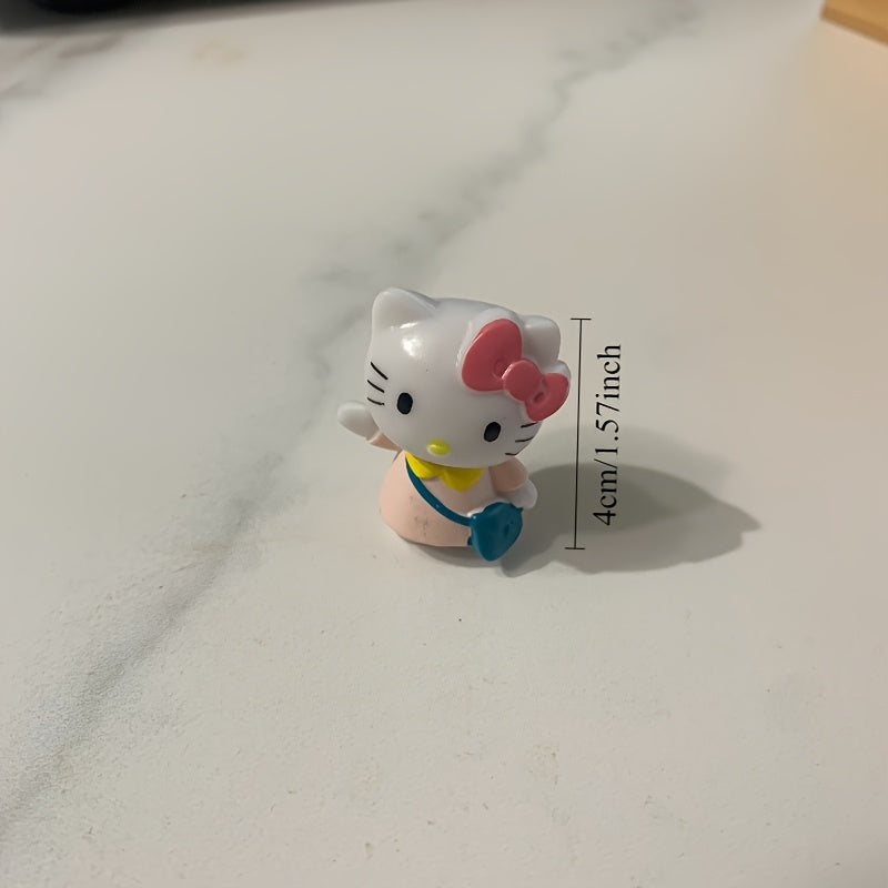 [Sanrio Cute Mini Figurines] Sanrio Mini Figurine Collection - Cute Kawaii Kuromi & My Melody, Mixed Colors, Collectible Hello Kitty-Inspired Dolls