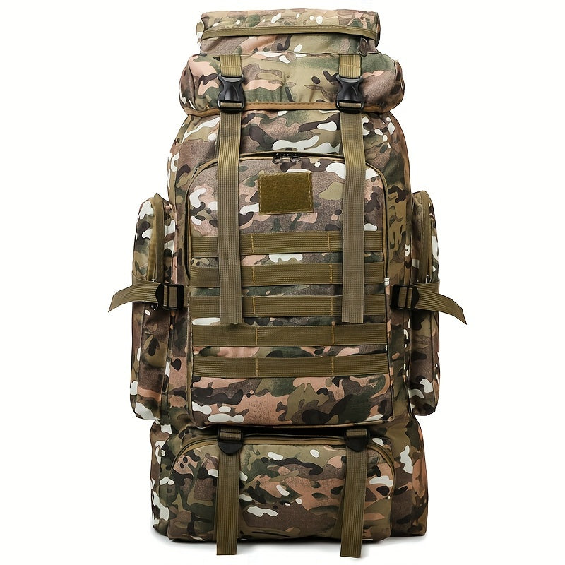 80L Hiking Backpack - Durable Oxford, Adjustable Straps, Multiple Compartments | Ideal for Outdoor Adventures, Camping, Travel