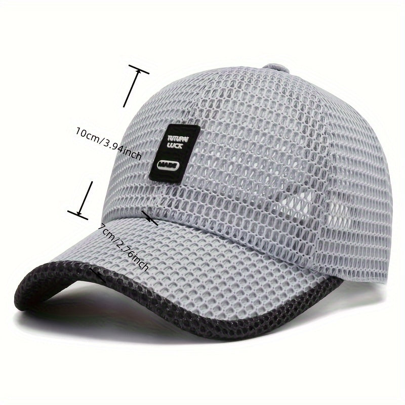 1/2pcs Men's Mesh Baseball Cap, Breathable Summer Caps, Dad Hat Outdoor Fishing Hats, Bone Gorras Snapback Trucker Cap, Women hat