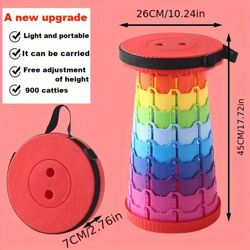 1pc Ultra-Lightweight Portable Folding Stool - Durable & Easy-to-Carry for Camping, Hiking, Fishing Adventures - Perfect Outdoor seating Solution