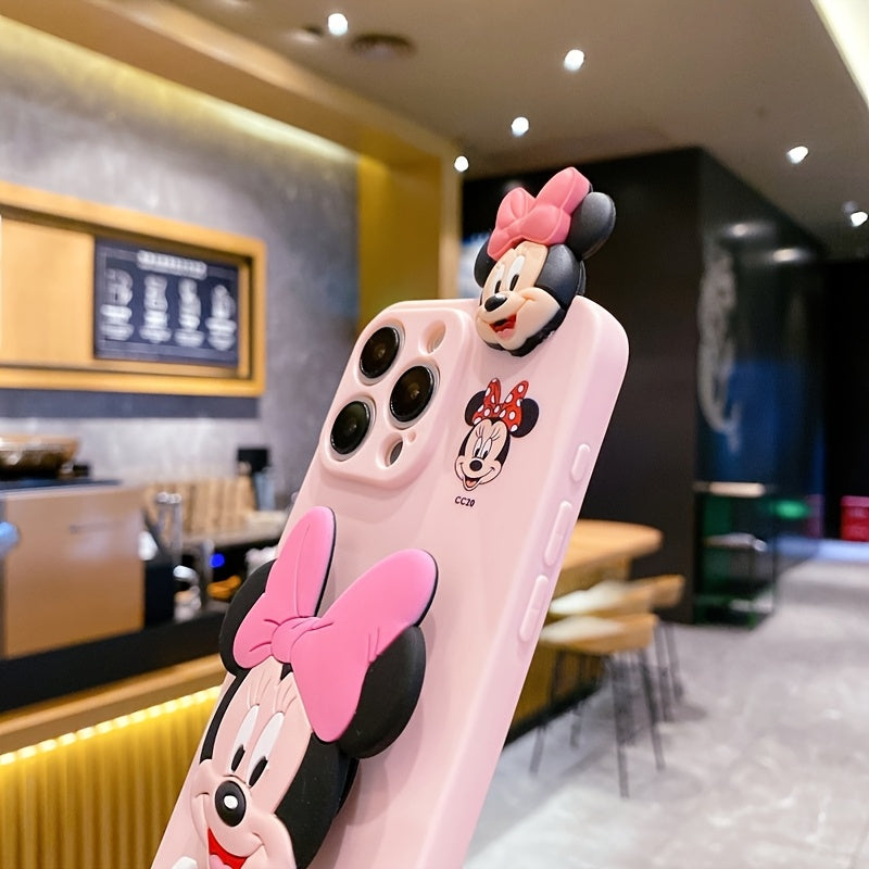 Cute Mickey Case Mickey And Minnie 3D Cartoon Silicone Soft Case | Authorized, Suitable for Iphone Models 7/8/7P/8P/X/Xs/Xr/11/12/13/14/15/16/Pro/Promax, A Stylish Phone Case Perfect for Selfies, Great Christmas And New Yea