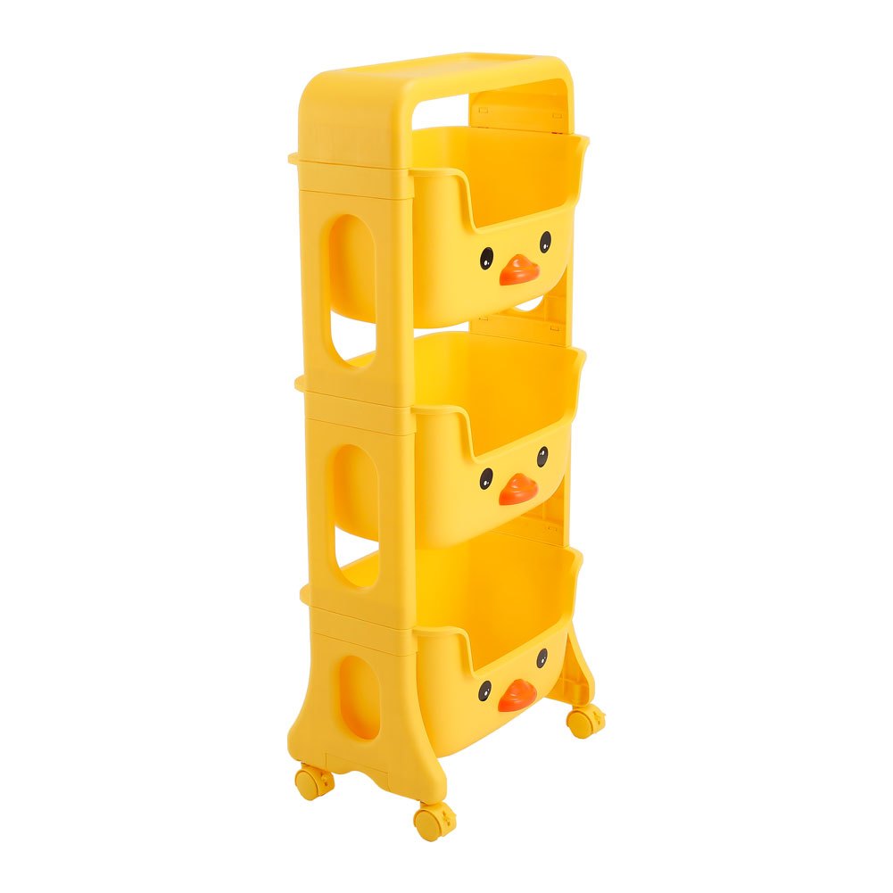 Three-layer Small Yellow Duck Storage Shelf