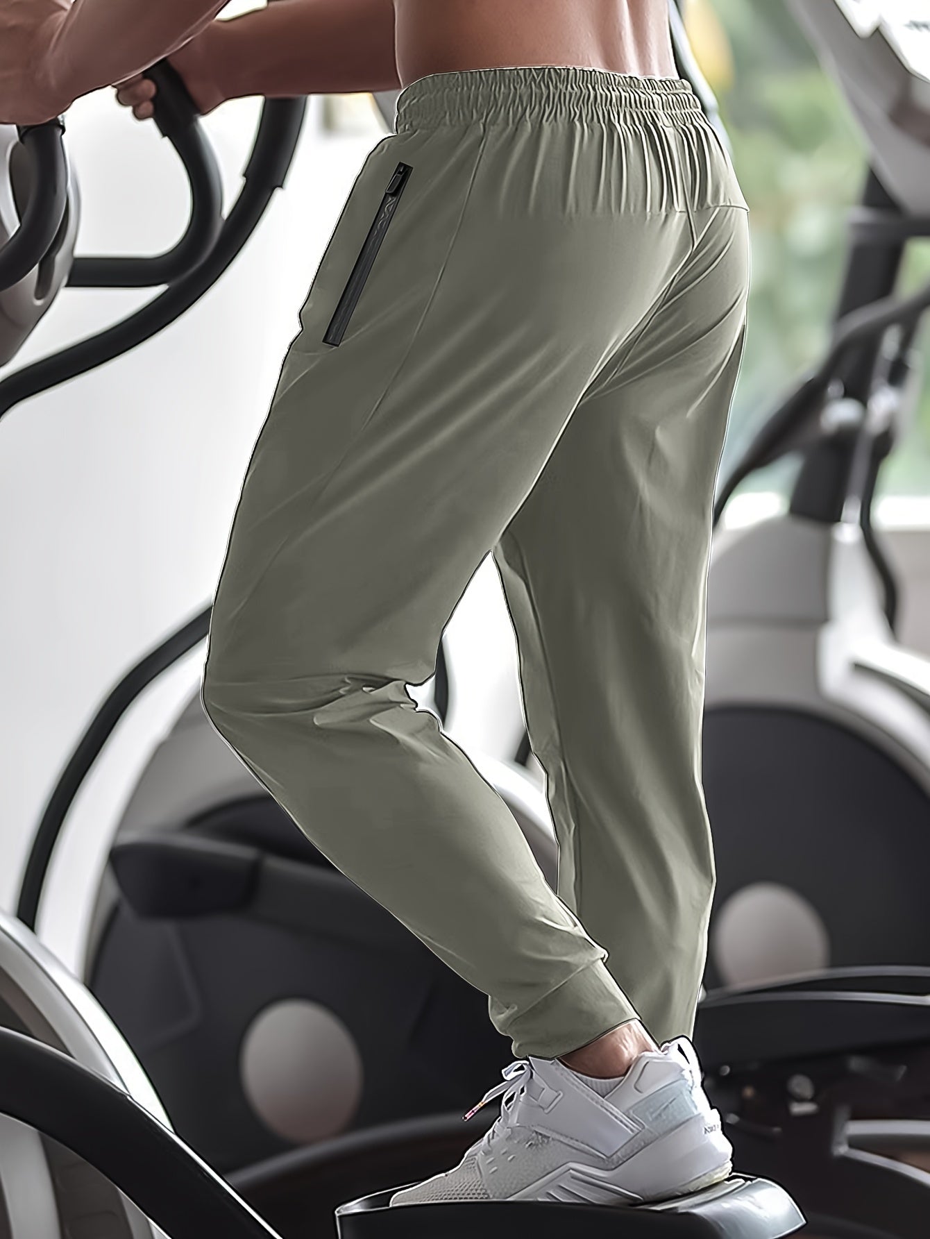 Men's Breathable Casual Sports Pants with Zipper Pockets