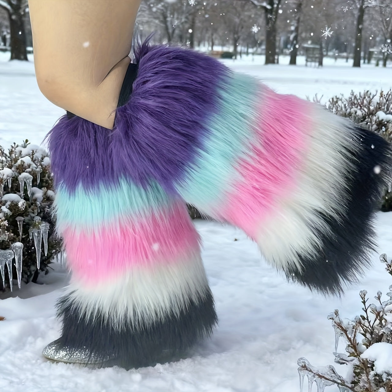 1 Pair of Autumn-Winter Snowscape