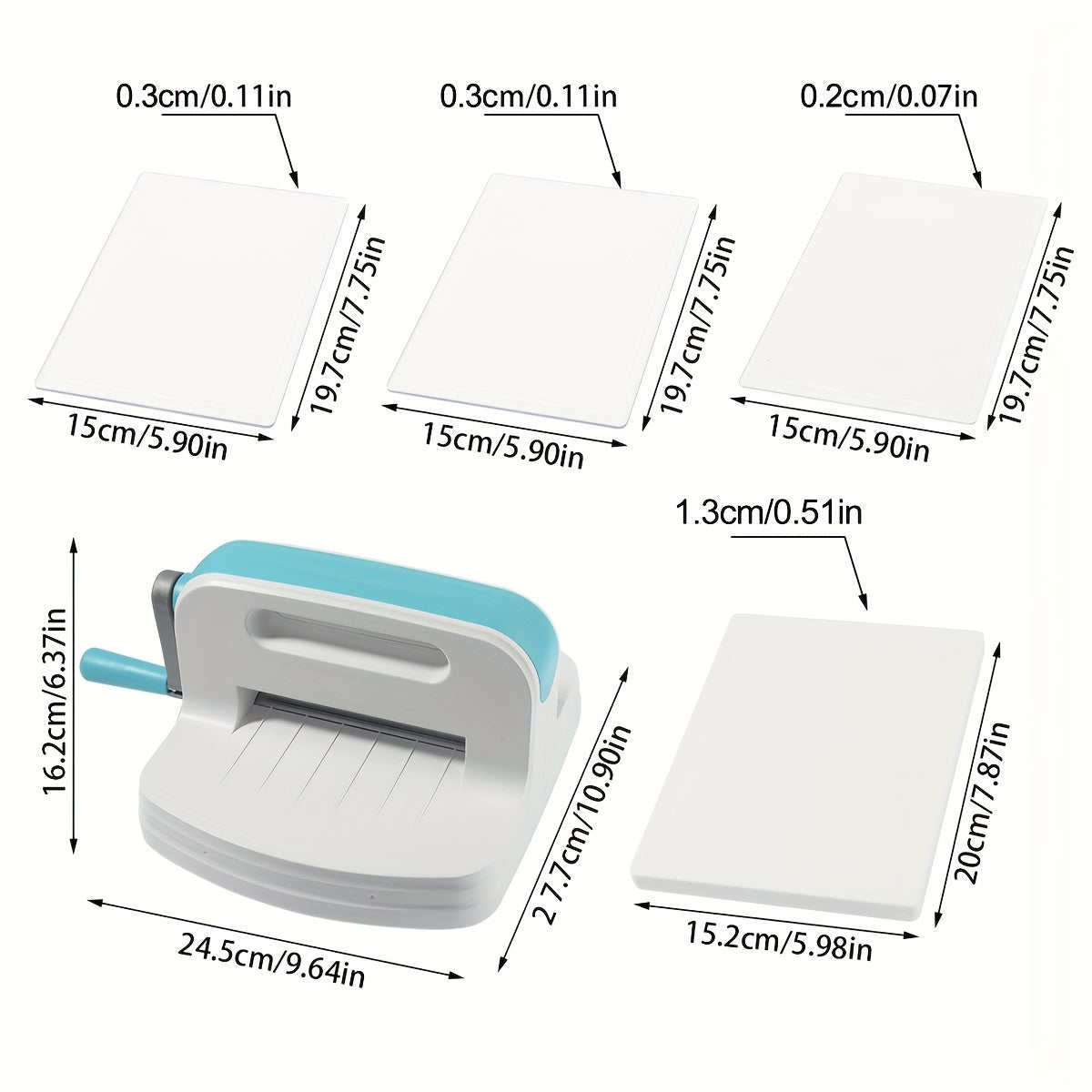 [Manual Die Cutting Machine] Manual Hand Crank Carbon Steel Die Cutting Embossing Machine | for Scrapbooking & Card Making with Stencil Templates, Metal Shape Mold - DIY Craft Tool Set (Excludes Dies and Paper)