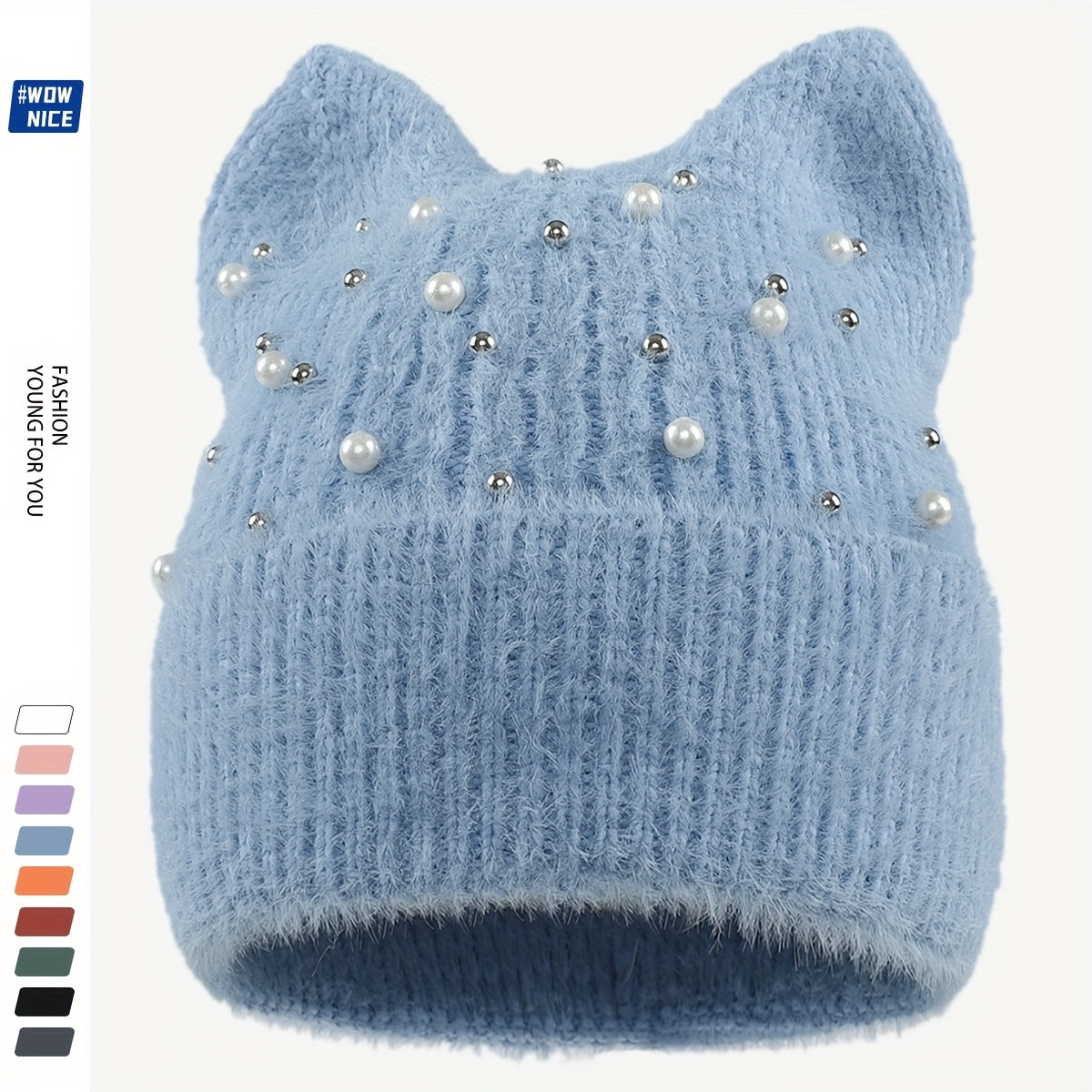 1pc Thick Plush Winter Beanie Hat