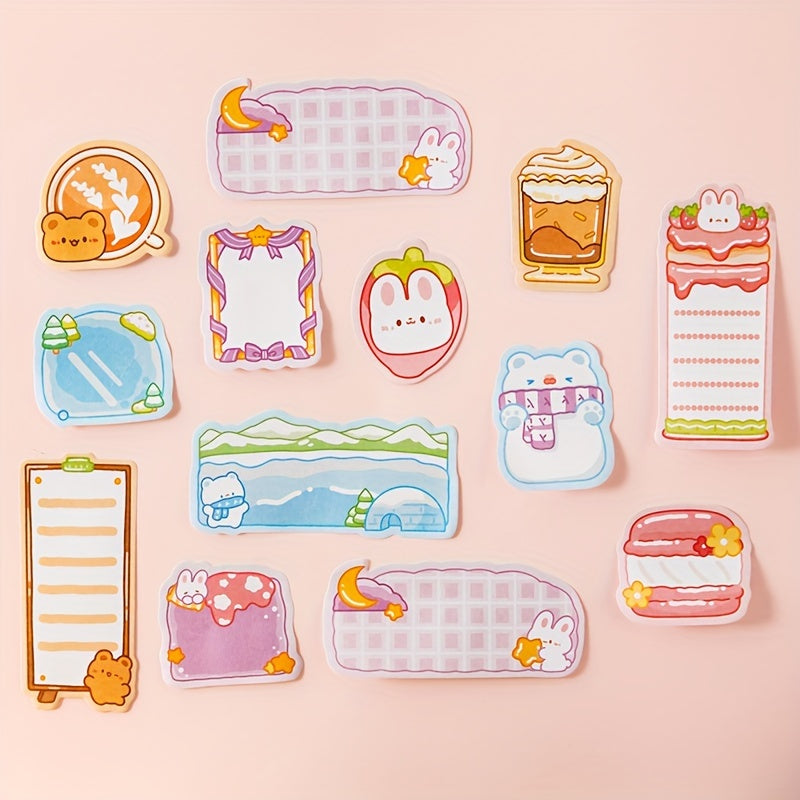 60pcs Cute Bunny Sticky Notes - Adorable Memo Pads for Students, School Supplies & Office Essentials