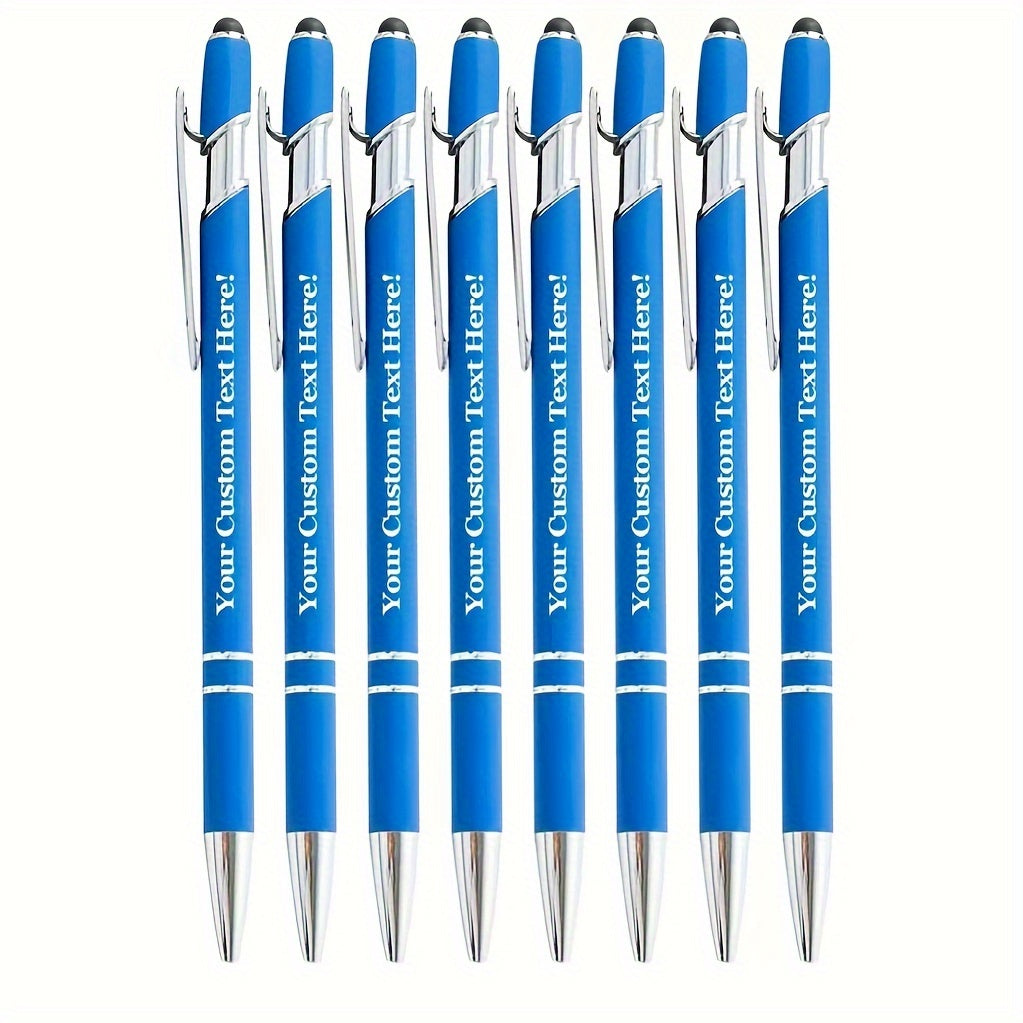 8pcs/16pcs/24pcs Round Metal Retractable Ballpoint Pen Set | Smooth Writing Experience, Medium Tip, Suitable for Office, School, Diary and Art Projects, with Personalized Touch