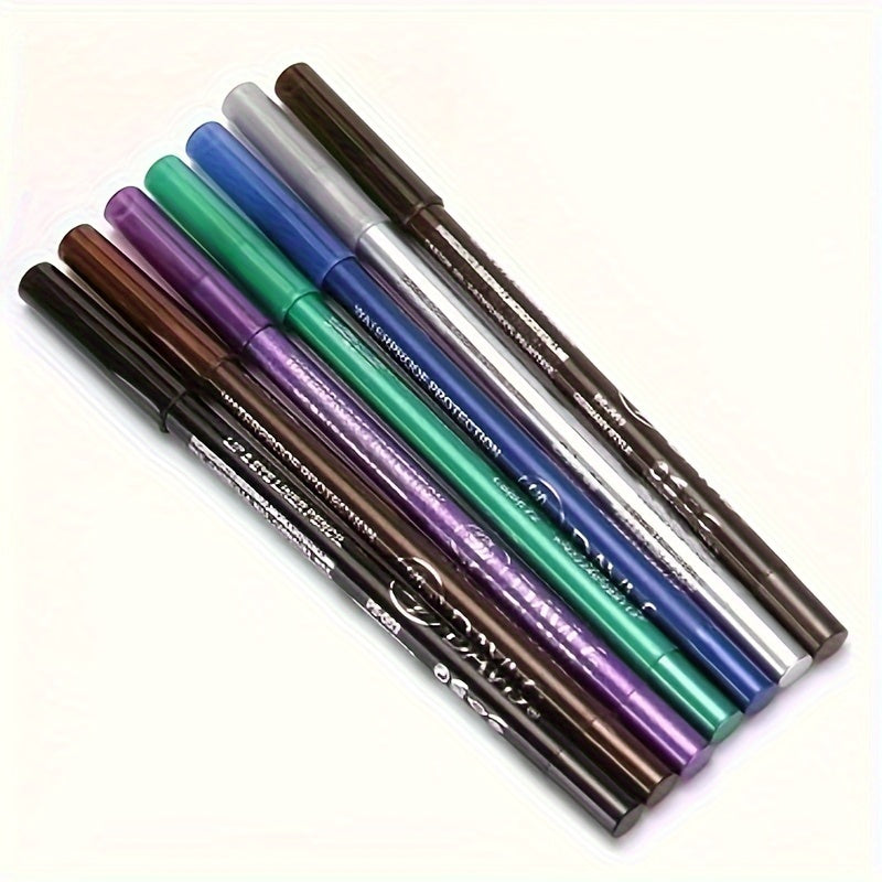 12 Eyeliner Pens With Pencil Sharpener Set 2 In 1 Color Makeup Eyeliner Pen Eye Shadow Waterproof And Sweat Resistant Durable Valentines Day Gifts