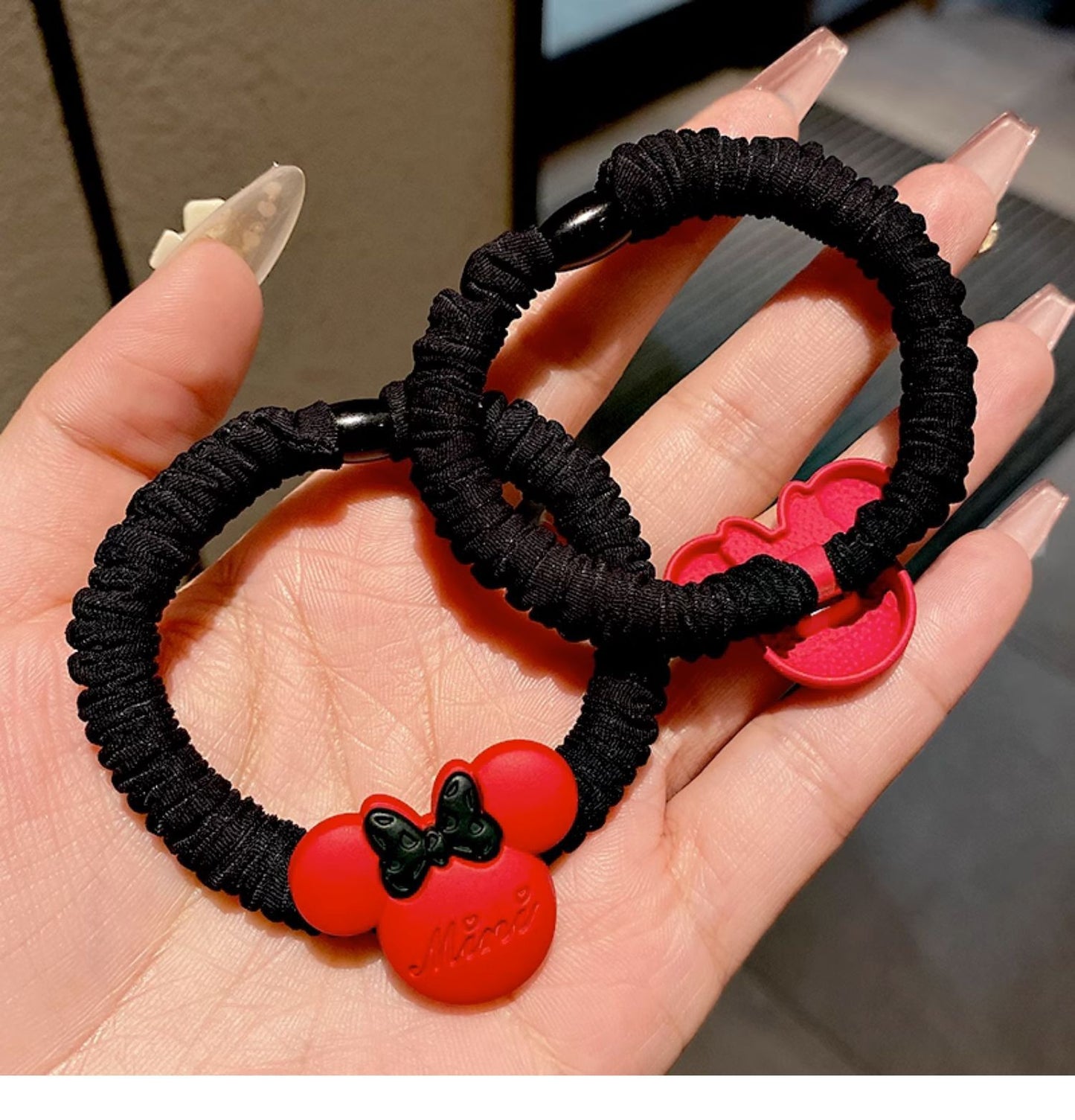Disney 1pc Mickey Headband | New Style Cute Simple Hair Tie Ponytail Ring for Women | Perfect Travel Outfit Matching Decoration