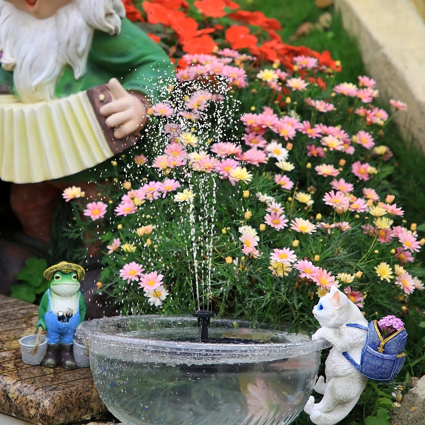 1.5W Solar Fountain Pump with 6 Nozzles