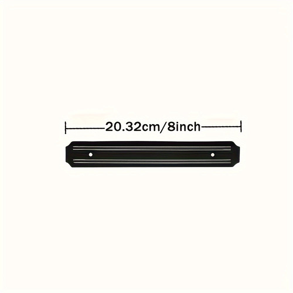 [Magnetic Knife Strip] PUKAMAM 1pc Magnetic Knife Storage Strip | Wall-Mounted No-Drill Space-Saving Holder for 6 Knives, Durable Plastic with Metallic Finish, Secure Grip & Easy Access Kitchen Organizer, Sleek Design