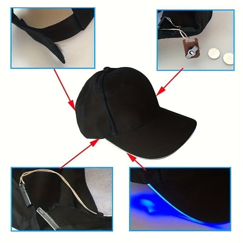 1PC Quacky LED Illuminated Duckbill Sunshade Hat - Fashionable Baseball Caps with Outdoor Protection and Decoration - Ideal Gift for Bar, Party, and Holiday Celebrations