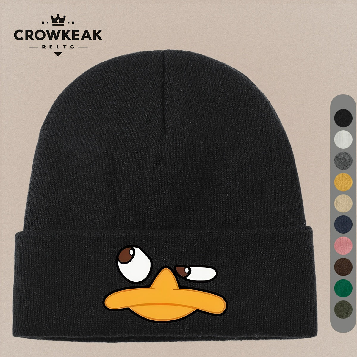 Angry Duck Face Winter Beanie Hat