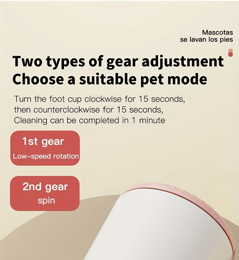 Rechargeable Dog Paw Cleaner - Portable, Gentle & Nourishing Pet Foot Washer for Outdoor Use - Easy-to-Use, Hygienic Solution for Healthy Paws Anytime, Anywhere!