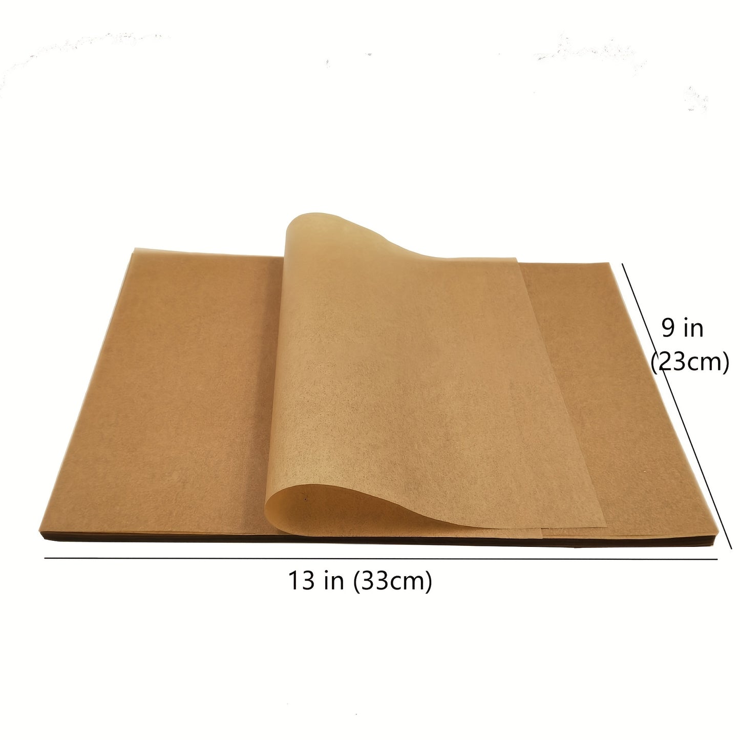 50pcs Pre-Cut Non-Stick Paper Baking Sheets - 9 x 13 Inch Unbleached Sheets for Half Sheet Pans, Perfect for Baking, Cooking, Grilling, Air Fryer, Steaming and More