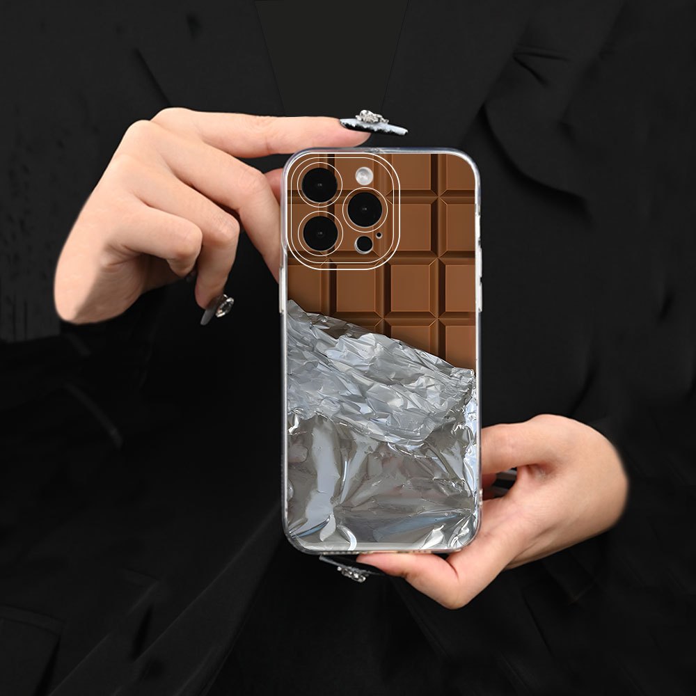 Popular Creative Chocolate-Themed Cartoon Personalized Phone Cases, Compatible with Iphone 16/15/14/13/12/11/XS/XR/X/7/8 Plus/Pro/Max/Mini - Stylish And Innovative Design, Suitable for Everyone, Perfect As a Gift for Friends,