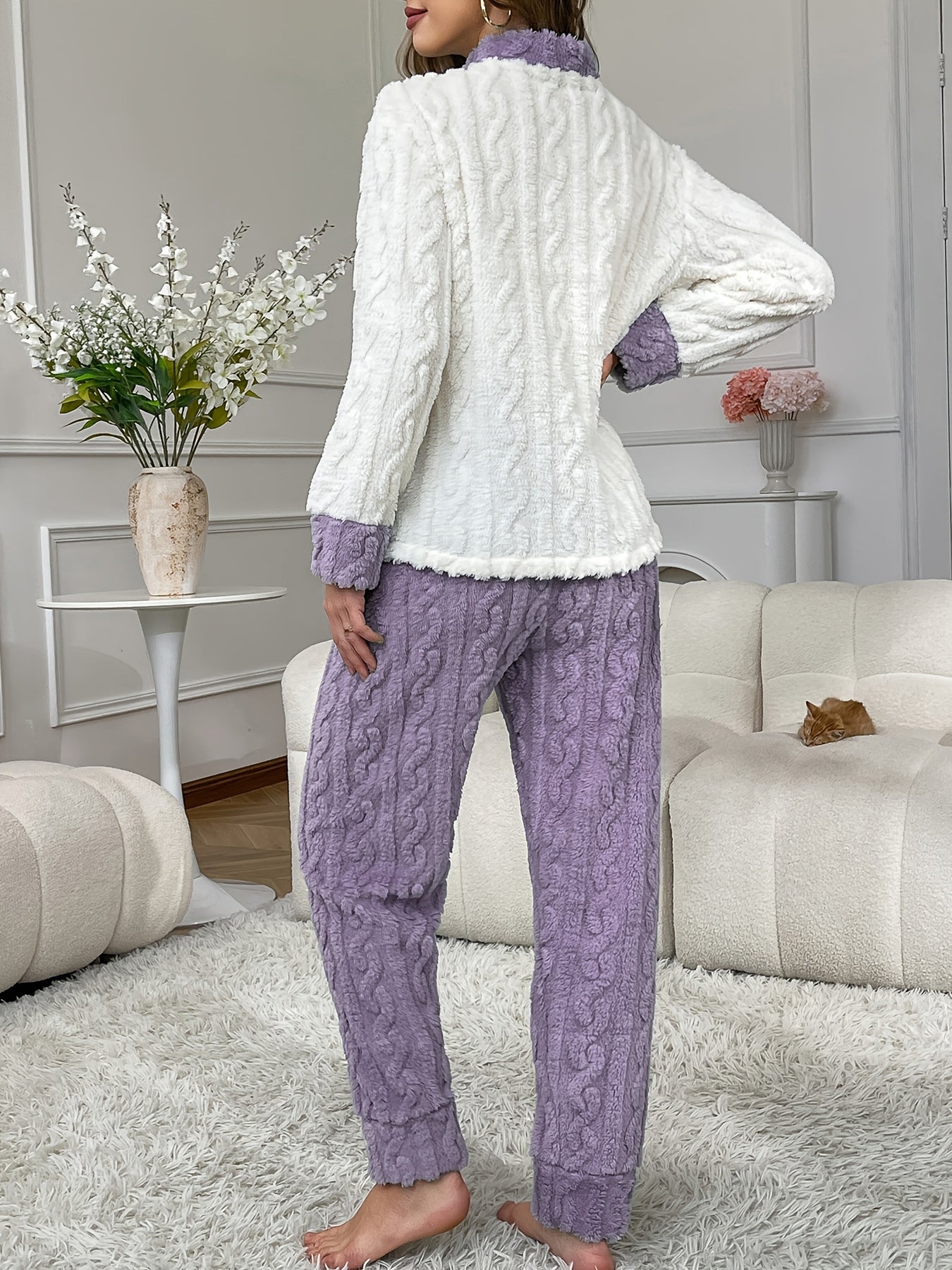 Autumn/Winter New 's Pajama Set, Long Sleeve & Legs