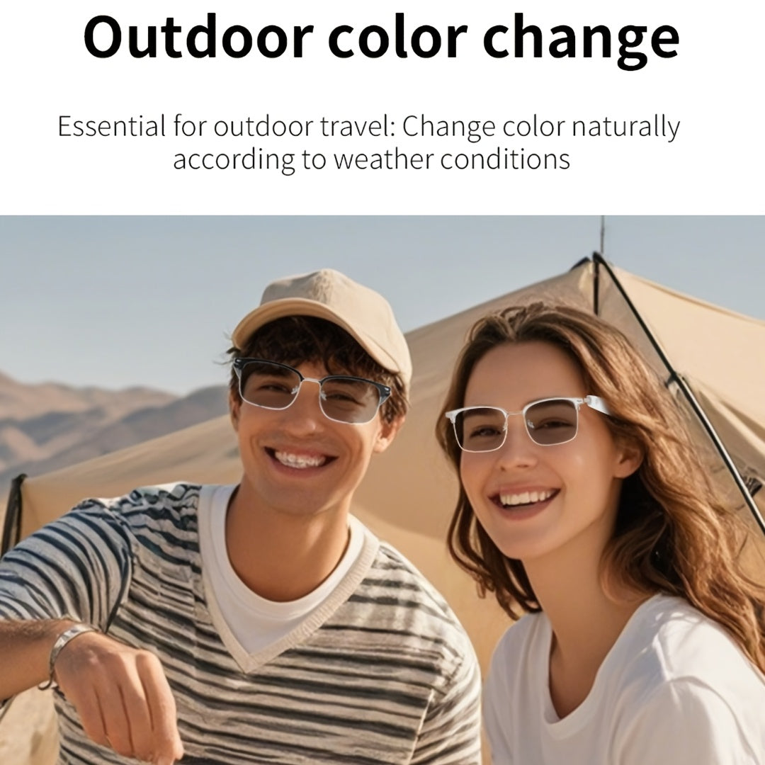 LIFEBEE Wireless 5.4 Smart Glasses Headphone, Smart Color Changing Wireless Glasses With Wireless Calling, Built-in Microphones, AI Voice Assistant, Music Control, Remote Photography, Multifunctional Wireless Glasses For Outd