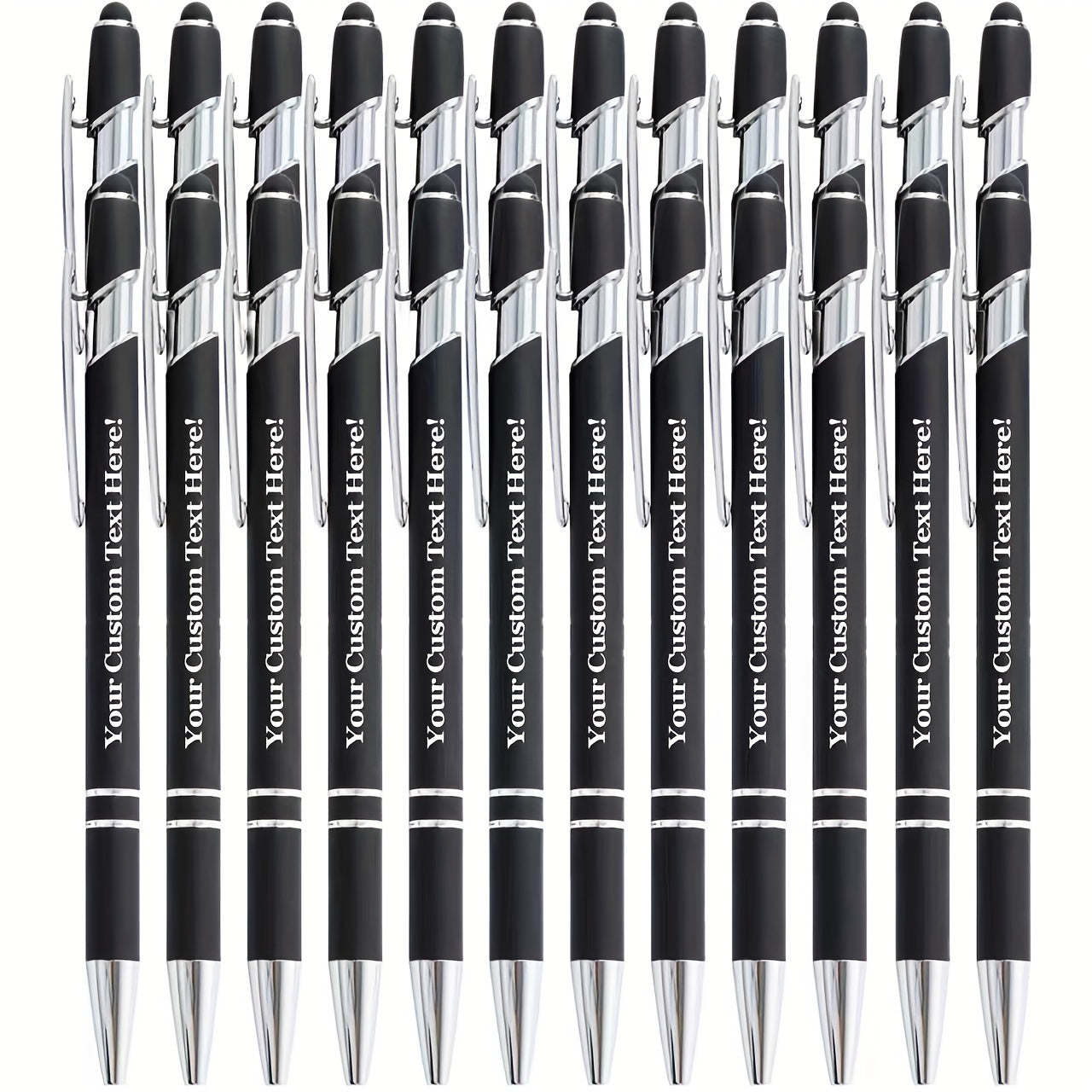 8pcs/16pcs/24pcs Round Metal Retractable Ballpoint Pen Set | Smooth Writing Experience, Medium Tip, Suitable for Office, School, Diary and Art Projects, with Personalized Touch