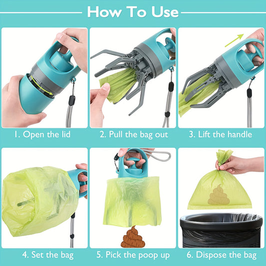 Mini Portable Pooper Scooper – Lightweight, Built-in Bag Dispenser