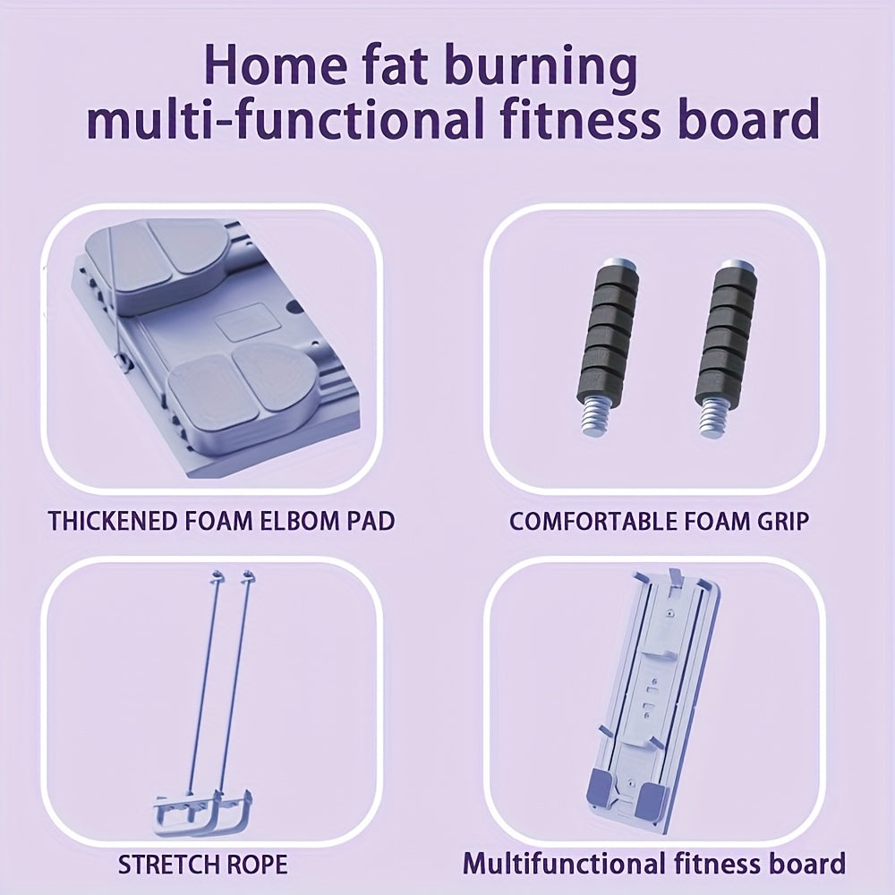 One Piece Four Sets of 6 Accessories High Quality Eight-in-One Abdominal and Push-up Exercise Board - Essential Multifunctional Pilates Abdominal Trainer for Muscle Conditioning and Core Strengthening, Lightweight, Foldable a
