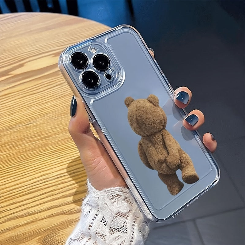 Cartoon Teddy Bear Case - Ultra-Clear TPU Back Cover with All-Round Protection - Compatible with Apple iPhone 15, 14, 13, 12, 11, Xs, Xr, X, 7, 8, Mini, Pro, Plus, Pro Max