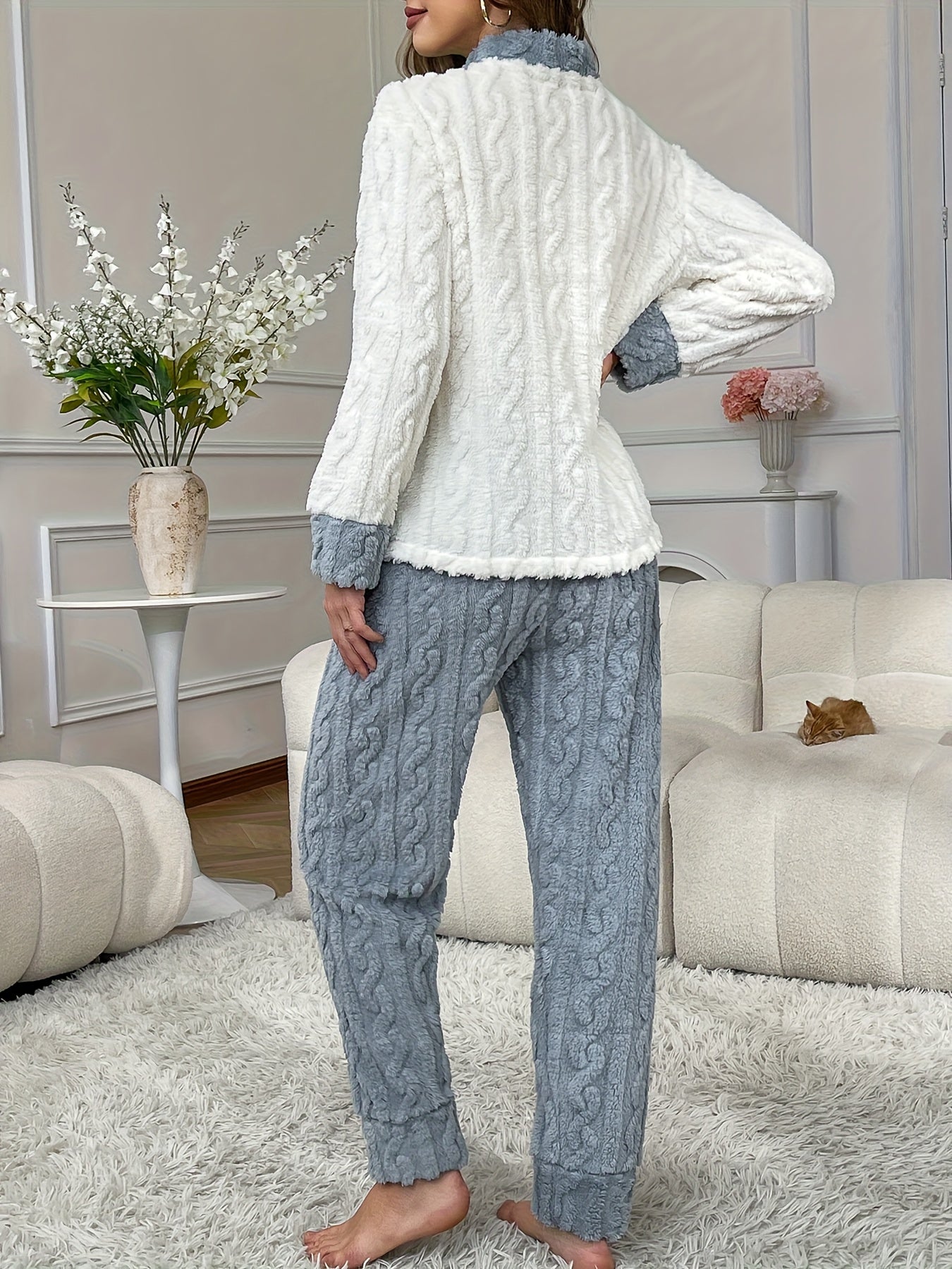 Autumn/Winter New 's Pajama Set, Long Sleeve & Legs