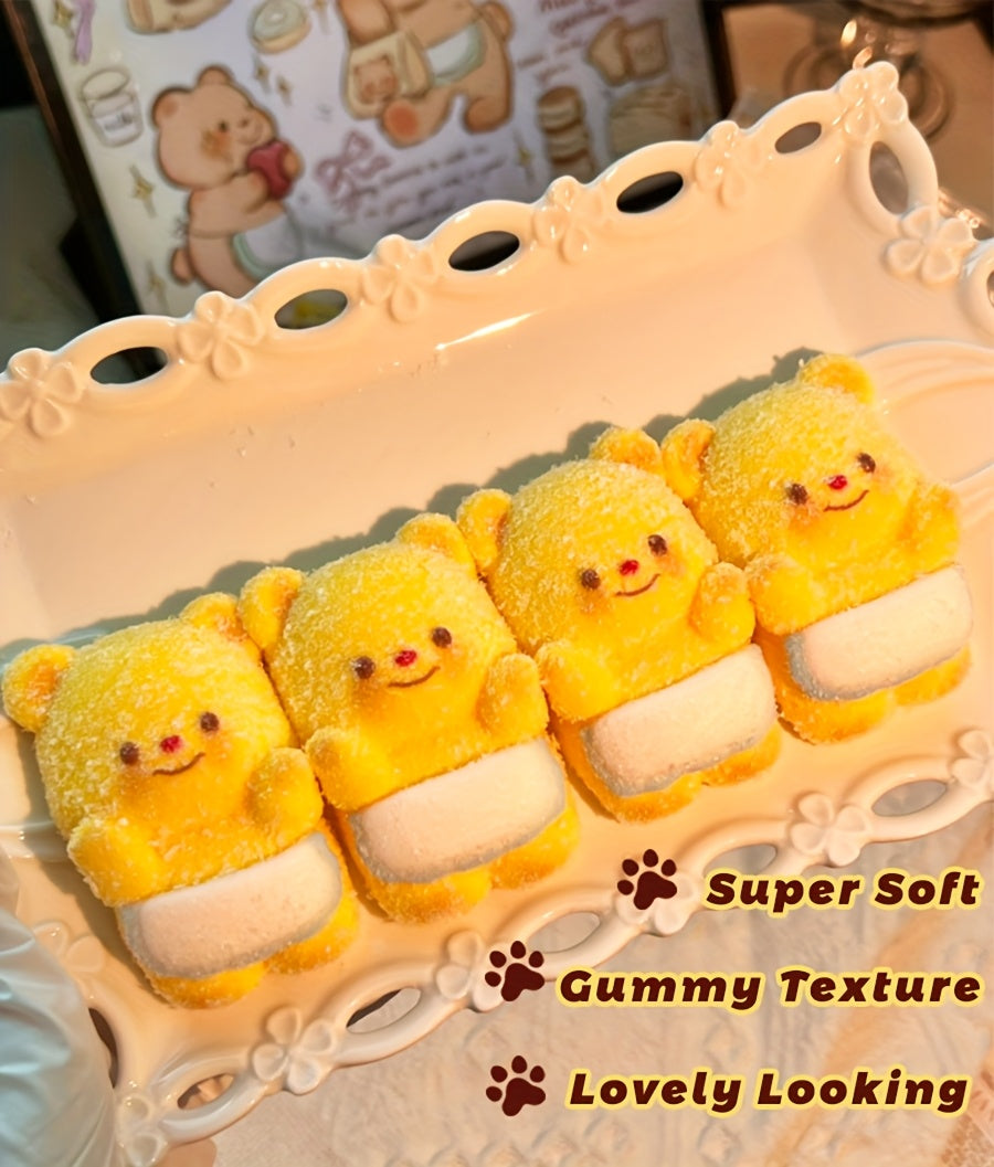 Butter Bear Squishy, Food-grade Silicone squishy, Stress Release Taba Squishy Toy, Creamy Soft Adhesive Toy, Happy Game Pinching Bear Toy, Suitable for Birthday Gift, Slow Rebound Rising