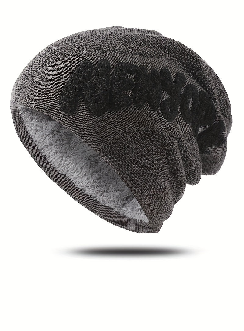 1pc Fashionable Ear Protection Windproof Knit Beanie Hat