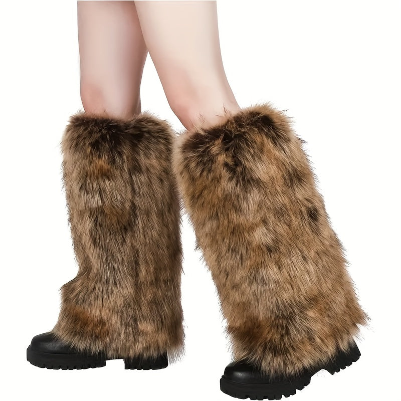 Women'S Faux Fur Leg Warmers