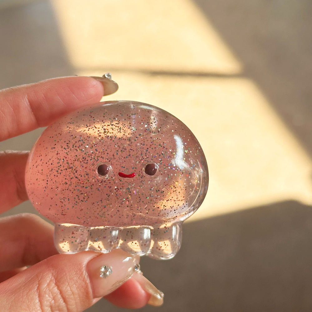 [Squishy Jellyfish Toys] Transparent Squishy Cute Jellyfish Toys | Perfect for Christmas, Halloween, And Easter Egg Hunt Party Favors, Easter Basket Fillers, Toys for Easter Parties, And Supplies for Easter Prizes That Can Fi