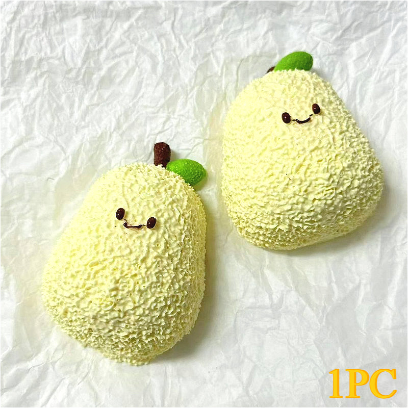 Cute Pear-Shaped Toy - Soft, Slow Rebound Squeeze Toy with Textured Surface & Adorable Smiling Pear Design, Perfect for Party Favors, Birthday Gifts, and Holiday Surprises, Anxiety Toys