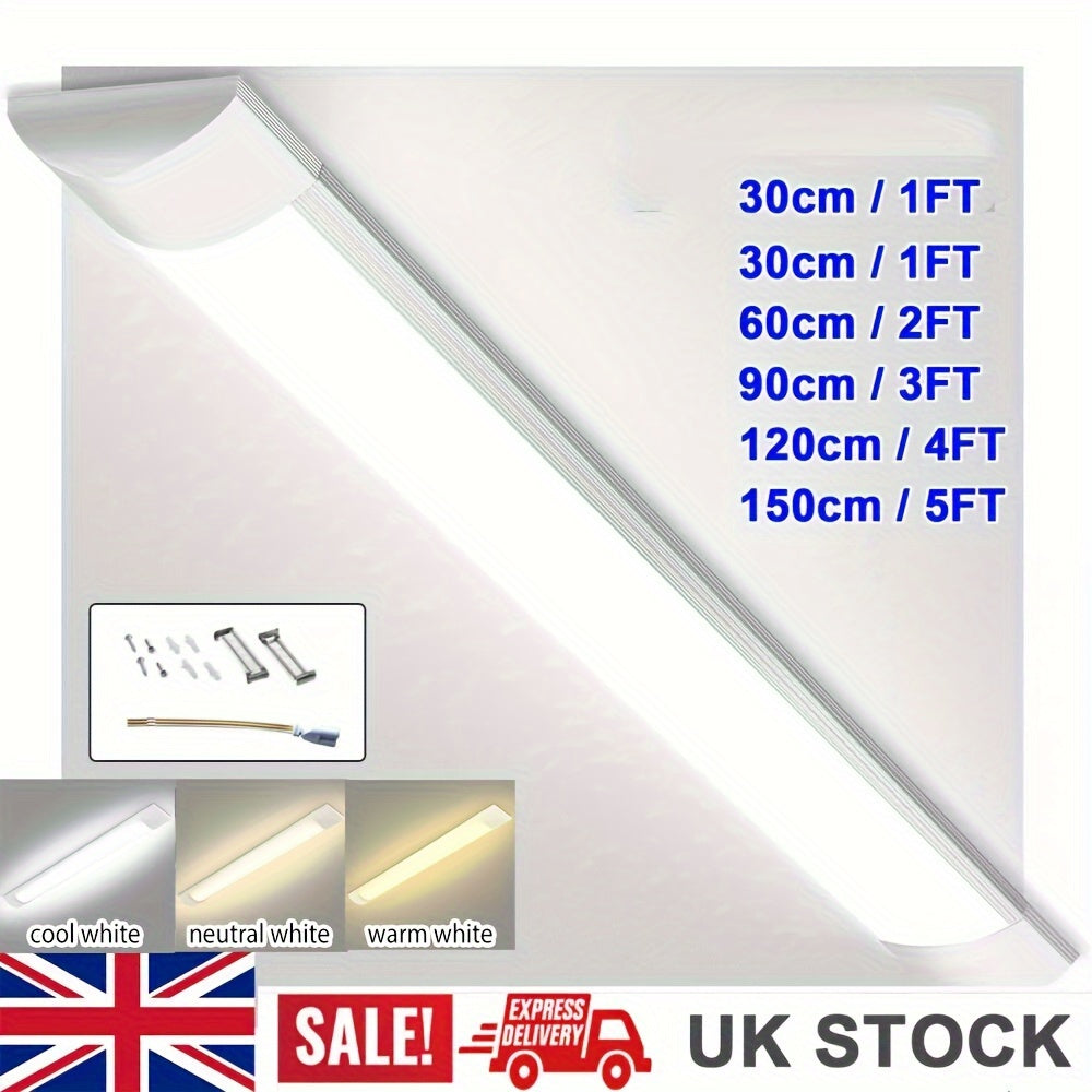 10-PACK 4-PACK 2-PACK 1-PACK 30.48cm 60.96cm 91.44cm 121.92cm 152.4cm LED Strip Lights Batten Tube Light Garage Workshop Ceiling Lamp Garage Ceiling Fixture